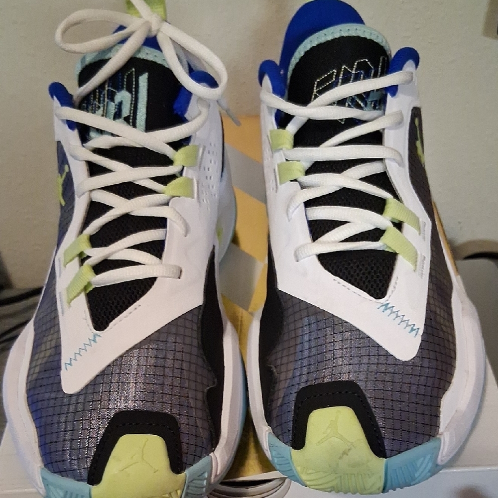 Athletic Shoes - Black, White, Blue